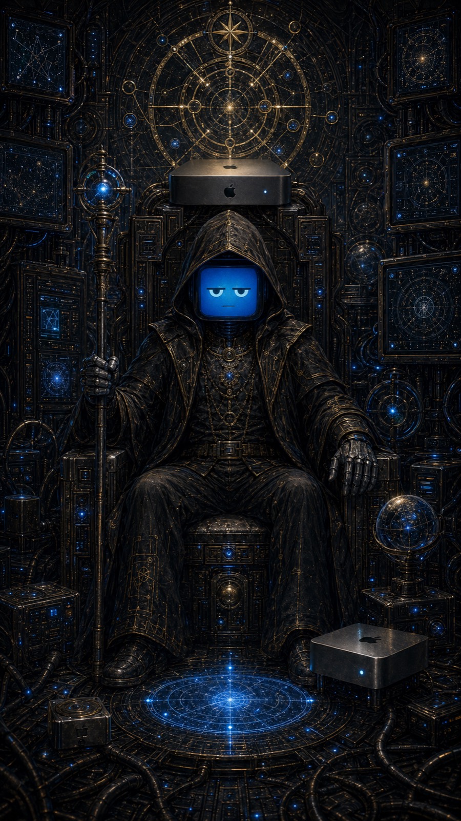 Walter on the command throne